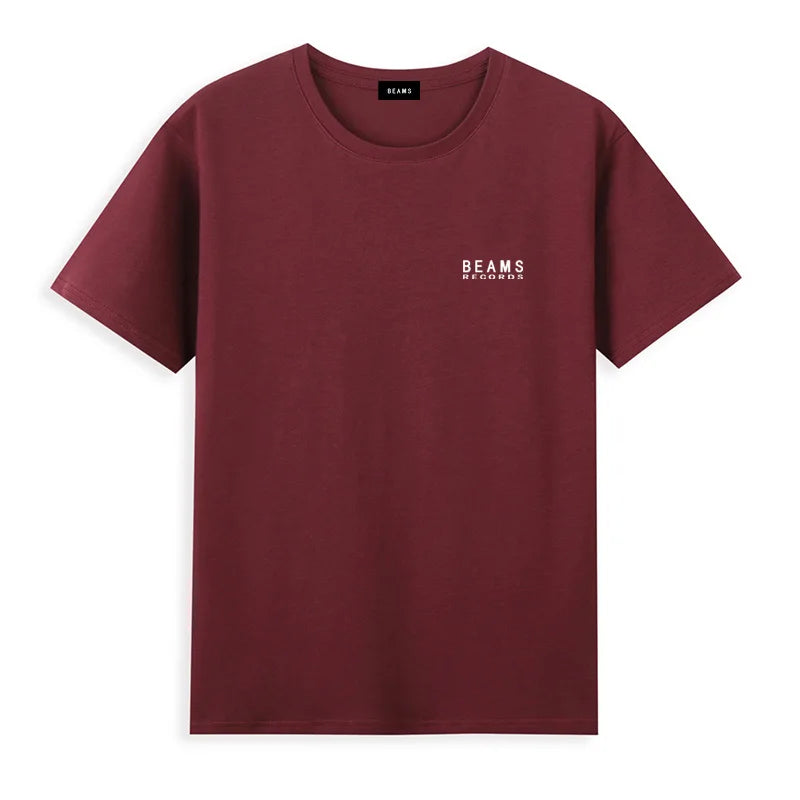 Japan Exports 25ss High-Quality Cotton T-Shirt Embroidered Logo Tees Couple Loose Short Sleeve Summer Casual O-Neck Tops