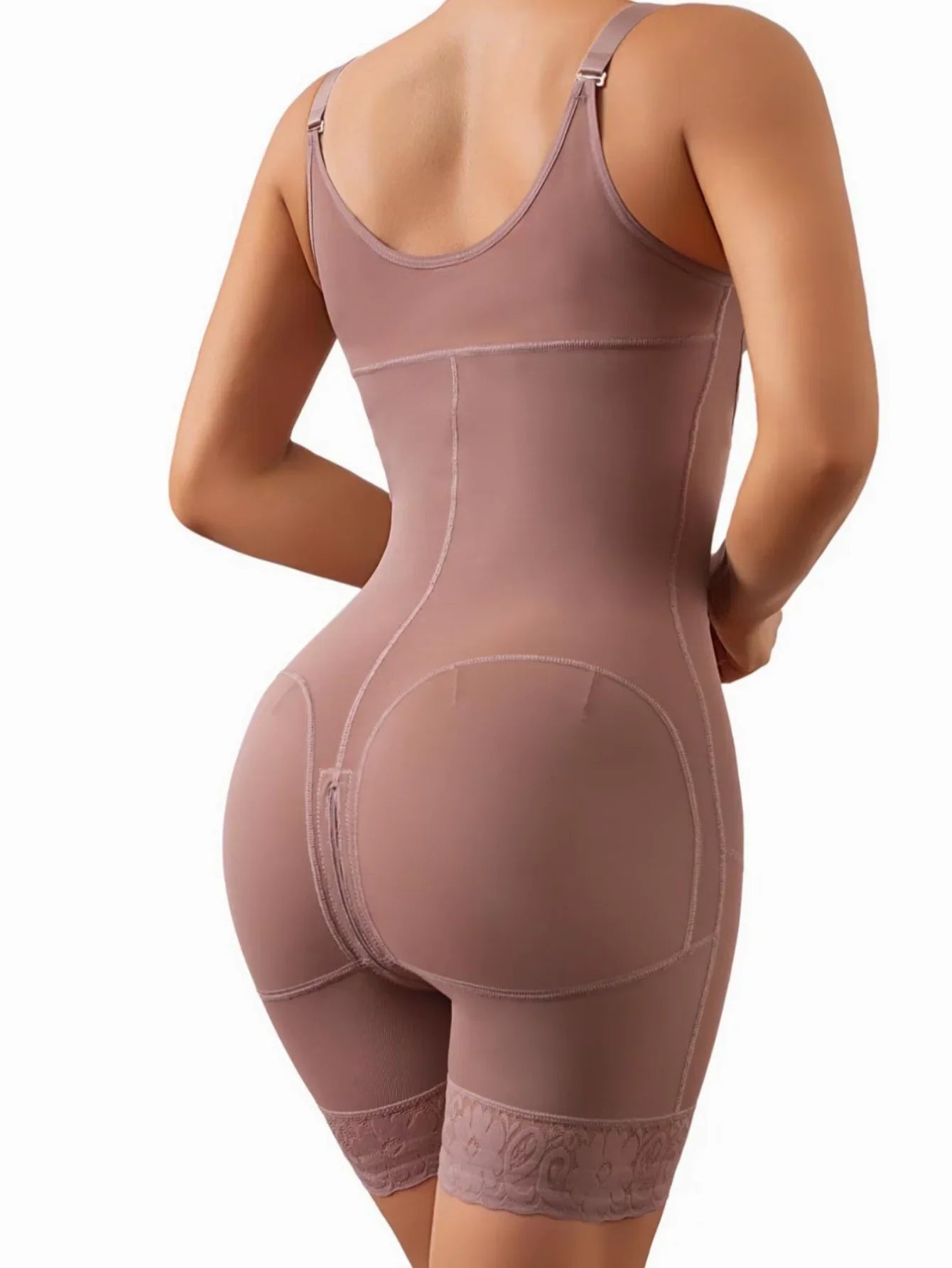 Fajas Colombianas Women's Postpartum Shapewear Tummy Control Butt Lifter Body Shaper with Zipper Crotch for Slimming