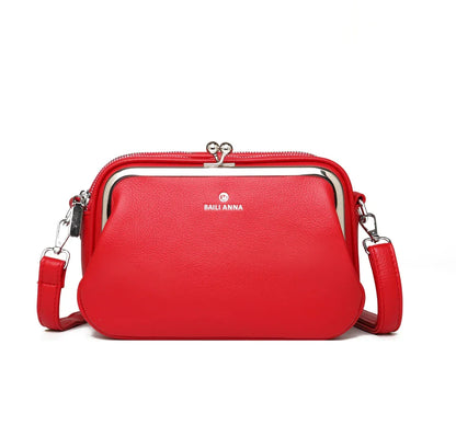 Elegant Shoulder Bag for Women Soft Leather Crossbody Bags Designer Multiple Pockets Messenger Bag Ladies Purses and Handbags