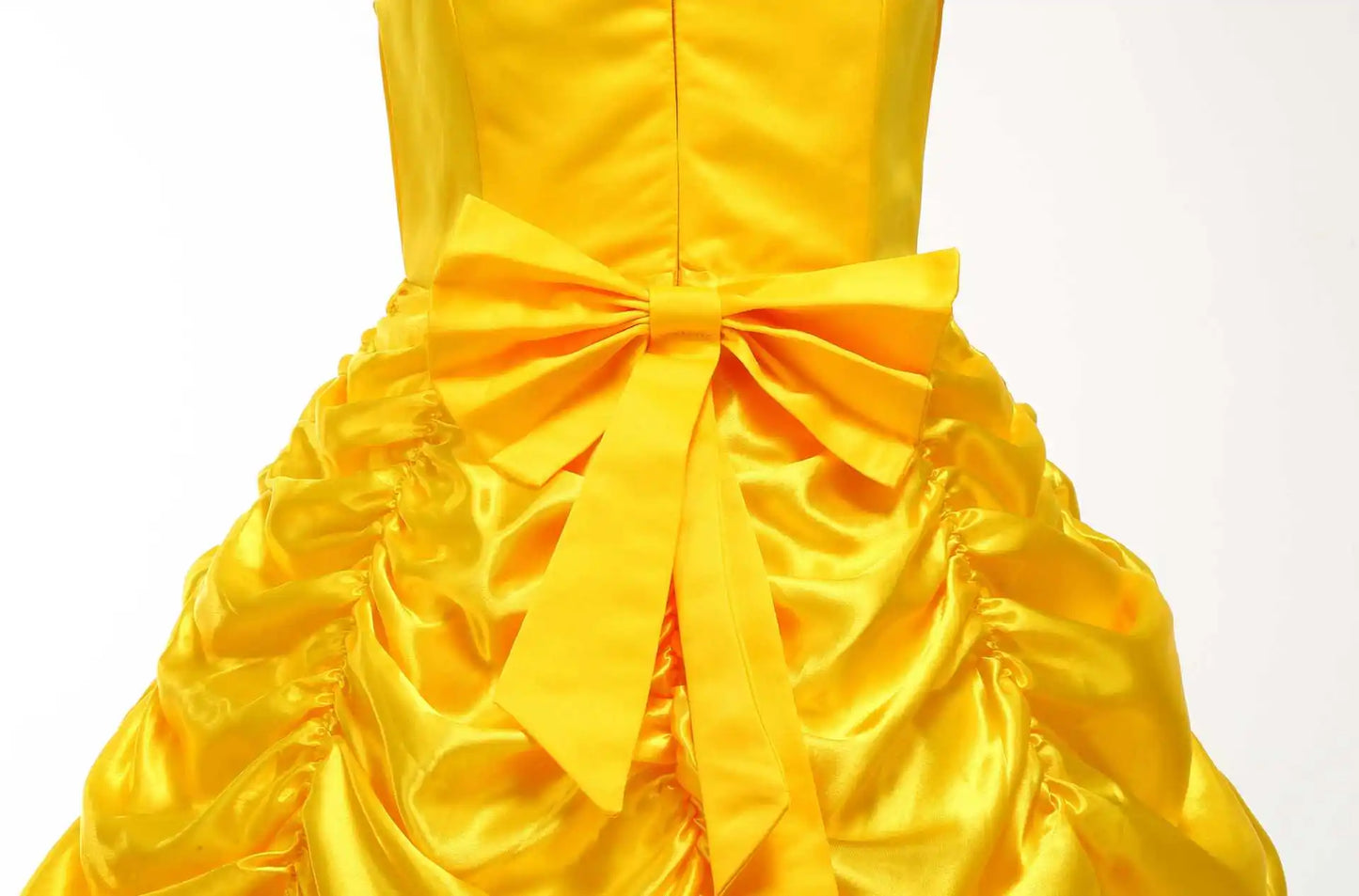 Off Shoulder Yellow Princess Dress for Kids Girl Belle Role Playing Clothing Fancy Carnival Party Birthday Ball Gowns Halloween