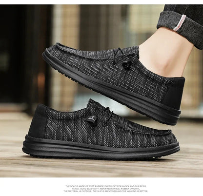 Canvas Shoes Men Casual Slip on Shoes Alpargatas Hombre Moccasins Mocassin Homme Lightweight Breathable Plus Big Size 50