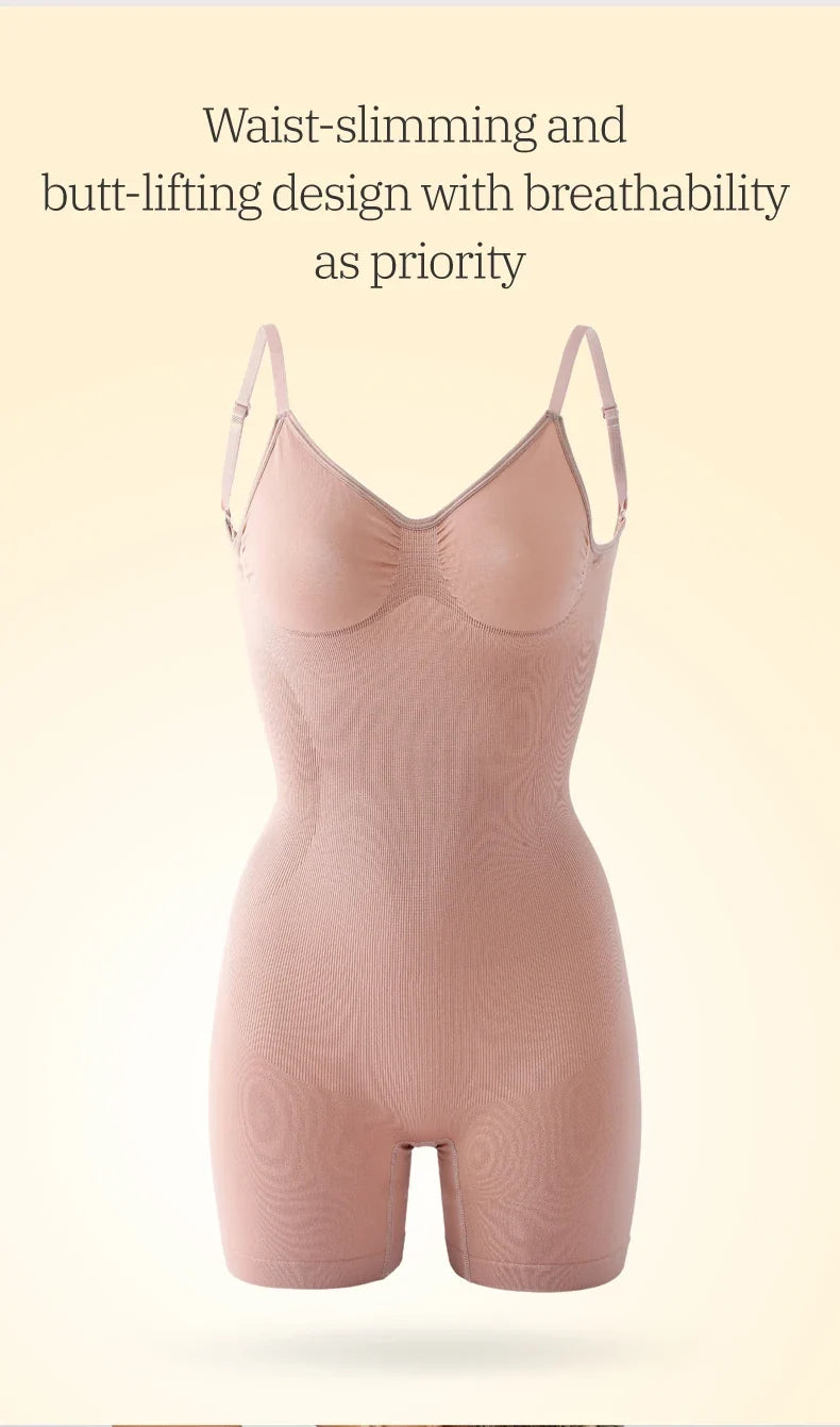Women's Low Back Seamless Bodysuit Tummy Control Hip Lifter Full Body Shaper Backless Shapewear Jumpsuit Slim Corset