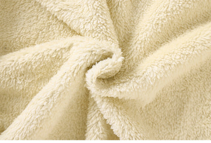 Winter Fleece Jacket Men's Casual Thickened Wool Jacket Warm Zipper Hoodies Cardigan Sports Long Sleeve Sweatshirts Hooded Coat