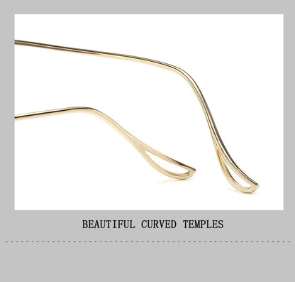 2024 Rimless Sunglasses Women Trendy  New Square Fashion Glasses Vintage Luxe Lentes De Sol Mujer Lunette Soleil Femme Okulary