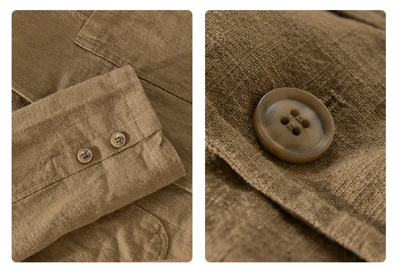 Y803 Spring Autumn Good Quality Linen Blazer For Men Business Casual Solid Color Simple Double Buttons Thin Male Suits Jackets