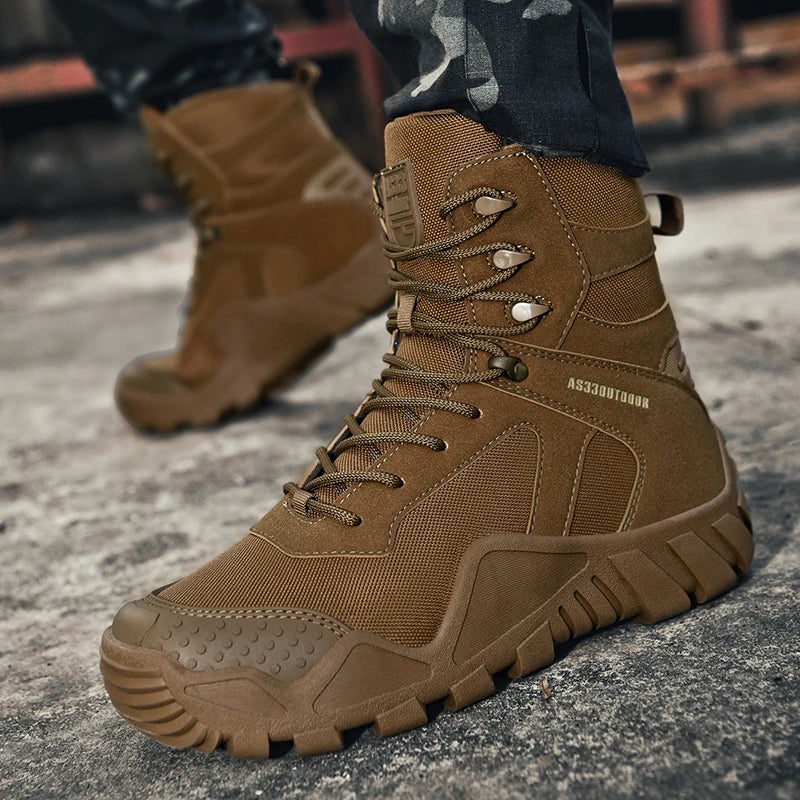 Outdoor High Top Mens Hiking Boots Waterproof Men Trekking Boots Hunting Sneakers Mountain Climbing Boots Botas Tacticas Hombre