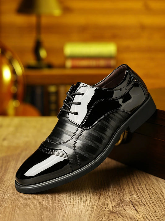 Fashionable Men's Daily Comfortable Business Office Formal Shoes Low Cut Round Toe Multifunctional Men's Wedding Shoe