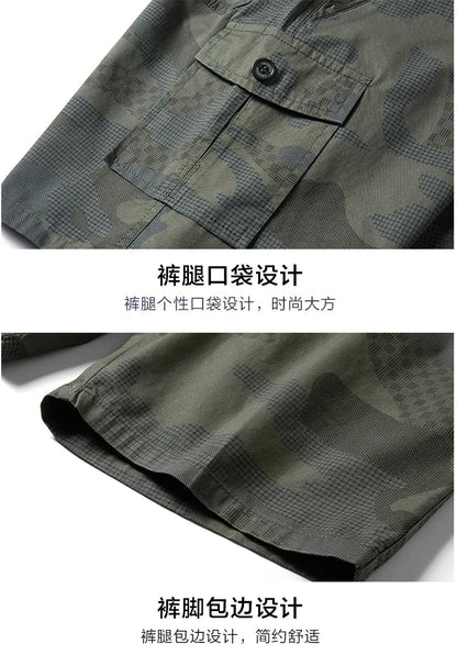 Men's Streetwear Sports Casual Shorts Big Size Loose Fit Knee Pants Man Clothes Fashion Zipper Pockets Drawstring Short Pants