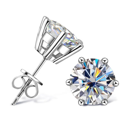 Moissanite Pendant Necklace 0.5-3CT D Color VVS1 6 Prong 925 Sterling Silver 18K Gold Plated Solitaire Necklace