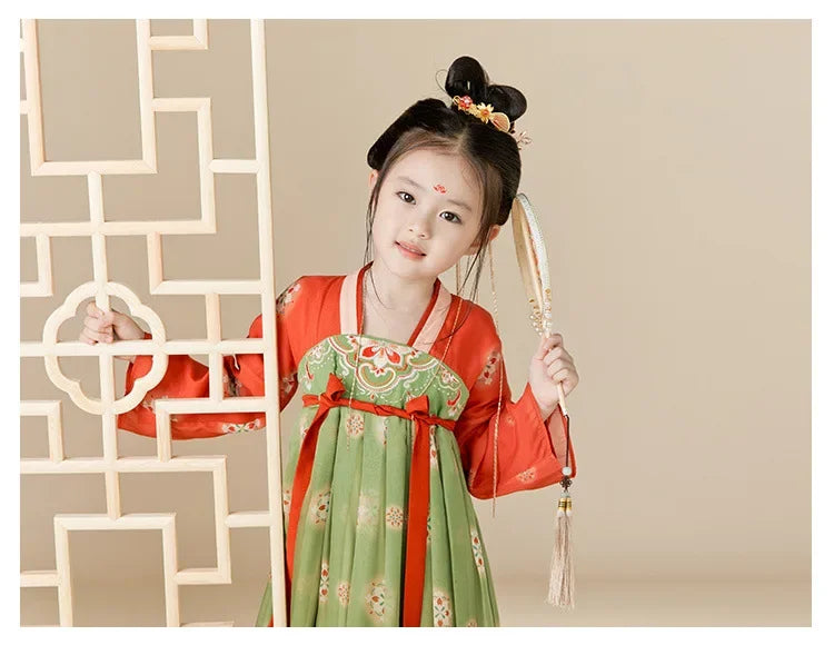 Girl Modern Hanfu Chinese Style Dress Halloween Fairy Kids Clothes Vestidos Traditional Cosplay Children Costume Girls Dresses