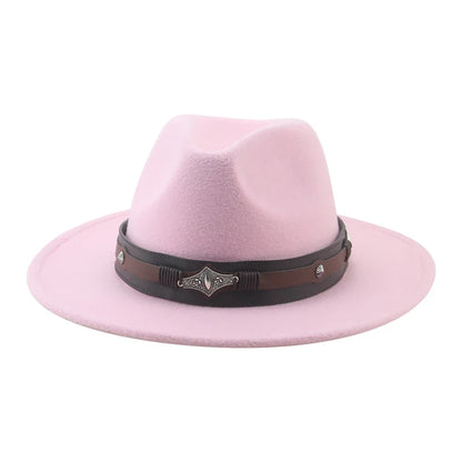 Hat Fedora Hats for Women Hats for Men Cowboy Hat Caps Big Size 62cm Western Cowboy Belt Cow Bands Fedoras Chapeau Feutre Homme