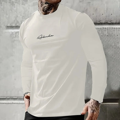 Vintage T Shirt 3D Simple Cross Print Casual Long Sleeve Men's Loose O Neck Comfortable Sweatshirt European Clothing 7Xl