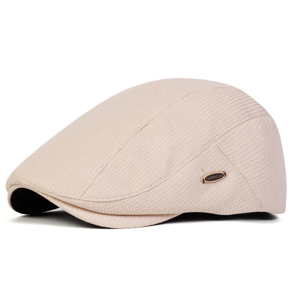 Men Side Label Solid Color Newsboy Caps British Painters Hats Spring and Autumn Flat Cap Hip Hop Berets