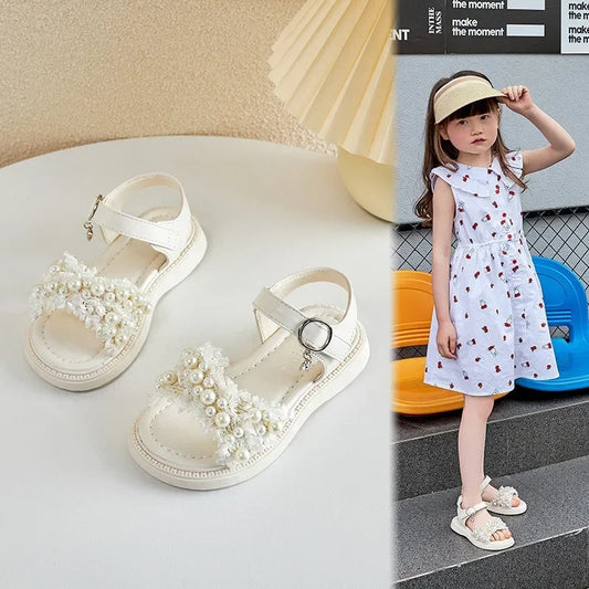 Girls' sandals Summer children's non-slip soft-soled princess beach shoes Fashion sandals for little girls