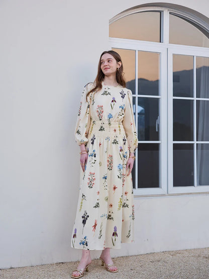 AP SS26 Women Smock Floral Dress Sweet Style