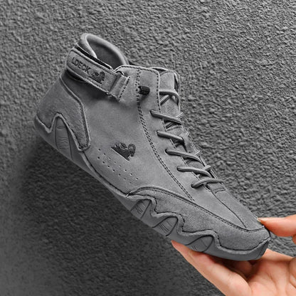 Fashion Men Shoes Brand Men's Boots Breathable Leather Men Ankle Boots Handmade Motorcycle Boots Outdoor Men's Sneakers