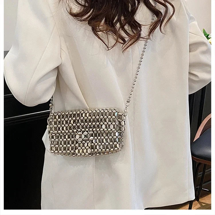 PU Sense of Luxury Solid Color Evening Bags Hollow Out Temperament 2025 Hot Sale Ladies Bags Versatile Fashion Shoulder Bags
