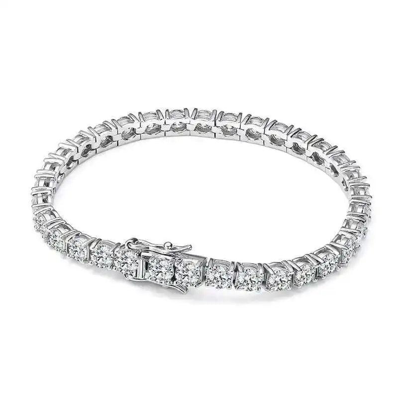gold bracelet men Moissanite Tennis Bracelet Original S925 Sterling Sier Plated White Gold With GRA Bracelets For Women Man