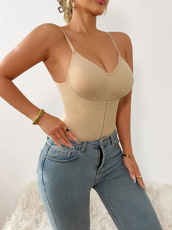New Firm Tummy Control Thong Bodysuit Shapewear With Zipper Belt Women Fajas Body Shaper Waist Trainer Slim Cincher Corset Tops