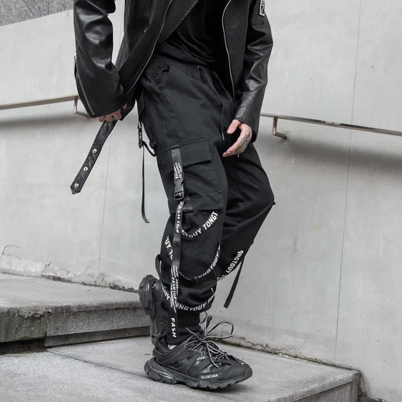 Mens Techwear Sweatpants Y2K Streetwear Jogging Pants Men Hip Hop Street Dance Casual Trousers Vintage Cargo Pant Pantalon Homme