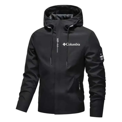 2026 Men's Waterproof Raincoat Hooded Lightweight Cycling Jacket Street Style Hiking Windproof Outdoor Leisure