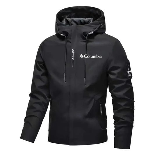 2026 Men's Waterproof Raincoat Hooded Lightweight Cycling Jacket Street Style Hiking Windproof Outdoor Leisure