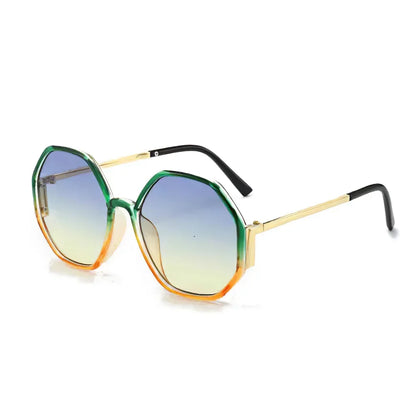 2026 New Sunglasses for Women Avant Garde Geometric Multi-color Gradient Frame Transparent Glasses