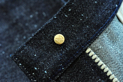 Men Jeans Sanforized Selvedge Raw Denim Denim Jeans for Men Linum Silver Button Cotton Wide Leg Loos Fit