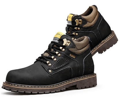 Natural Cow Leather Men’s Women Boots Handmade Retro Winter Autumn Shoes Ankle Snow Boots for Men Top Quality Shoes Dropshipping