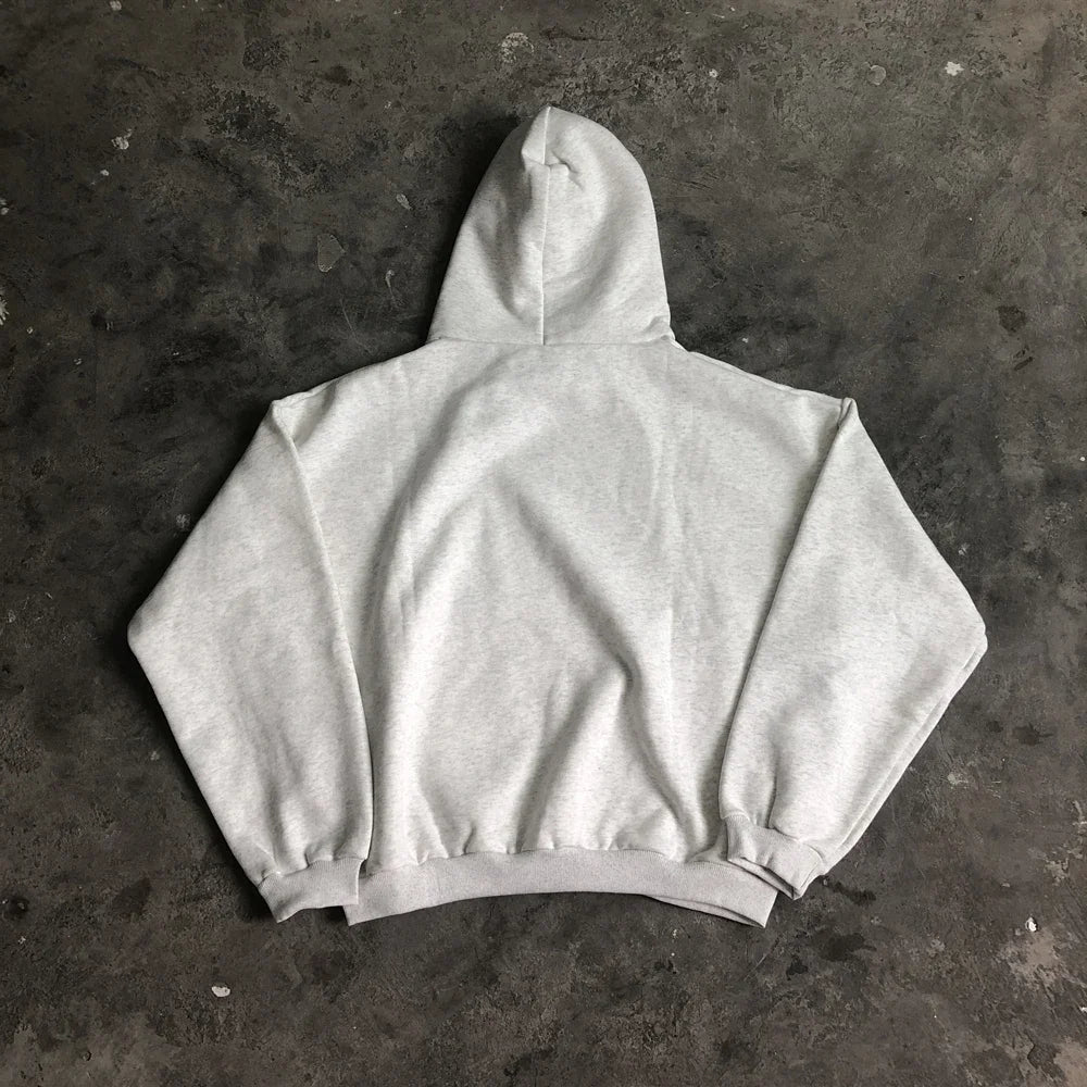 Fashion 1:1 KANYE WEST Streetwear Sweatshirt DONDA Printed Velvet Casual Loose Oversized Tops Hoodies Men