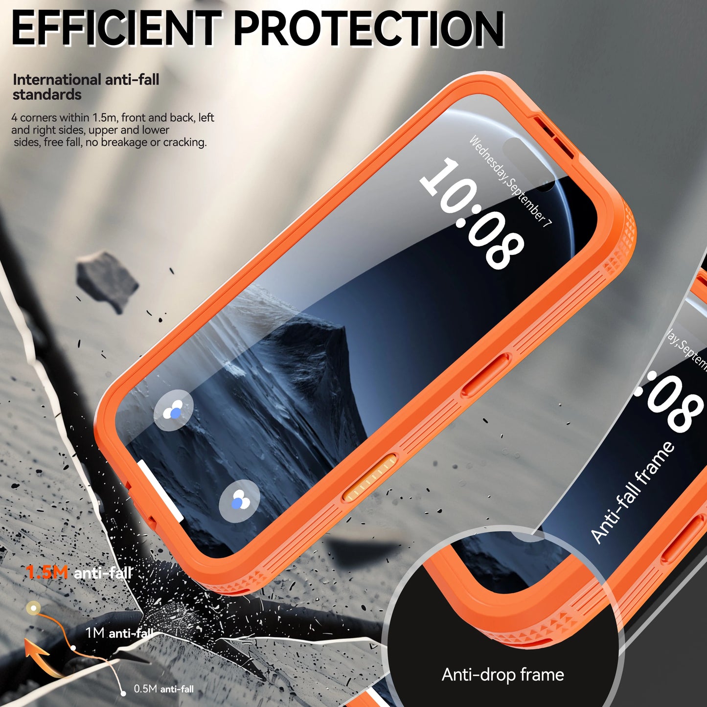 جراب هاتف مقاوم للماء بمعيار IP68 لهاتف ايفون 17 برو ماكس 16 17 اير، غطاء واقٍ كامل مصفح مقاوم للصدمات للغطس والسباحة في الأماكن الخارجية
