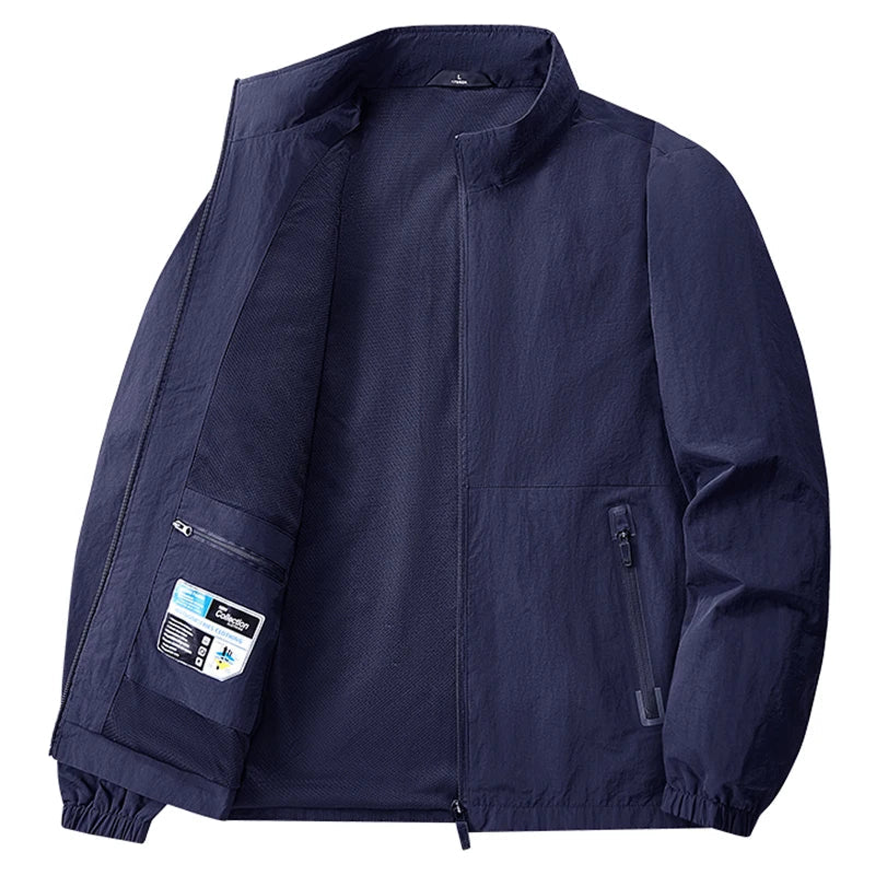 Big&Tall 8XL Men Outdoor Jacket Autumn Winter Jacket Hiking Camping Windbreaker Plus Size Spring Oversized Outwear Hooded Coat