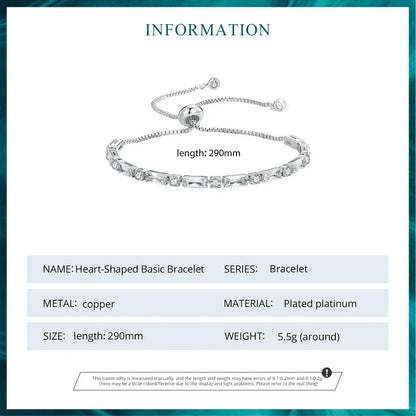Luxury Square Zircon Adjustable Bracelet Sparkling Zirconia Chain Link for Men Women Birthday Gift Crystal Fine Jewelry