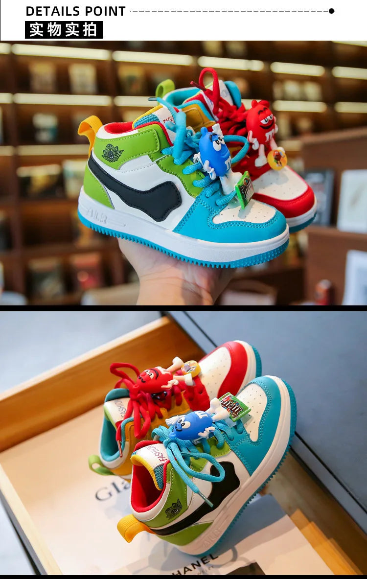 New Four Seasons Kids Single Sneaker Mandarin Ducks Basketball Sports Shoes Boys Girls Sneaker Board Shoes Children Casual Shoes