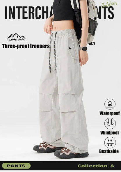 Summer Women Pant Outdoor Waterproof Hiking Pant Men Windproof Pant Adjustable Cuffs Cargo Trousers Lightweight Fishing Trousers