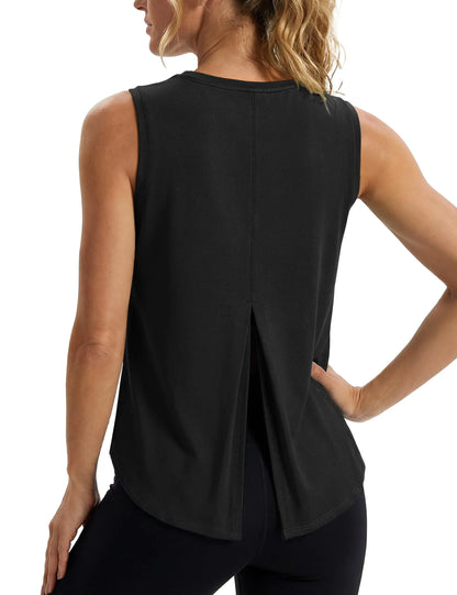 Quick Dry Women's Tank Top UPF 80+ UV Protection Tie Back Sports Vest Moisture Wicking Yoga Fitness Sleeveless T-shirt