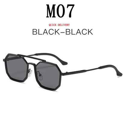 Metal Sunglasses For Men Vintage Square Sunglasses Women Trendy Luxe Fashion Sun Glasses Steampunk Shades Gafas De Sol Hombre