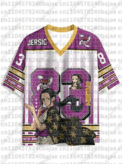 2026 Anime One Piece Luffy Special Edition Football Jerseys For Adult/Kids Summer Casual Harajuku Tees Luffy Tshirts Fans Tops