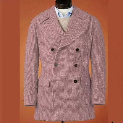 Men's Casual Blazer Herringbone Slim Fit Single Breasted Stylish Comfortable Jacket Men's Coat Double Breasted Blazer Men's Suit