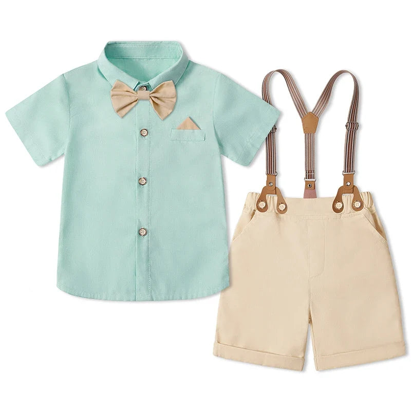 Baby Boy Clothes Toddler Wedding Outfit Kids Formal Birthday Party Suit Set Infant Graduation Piano Performance School Clothes