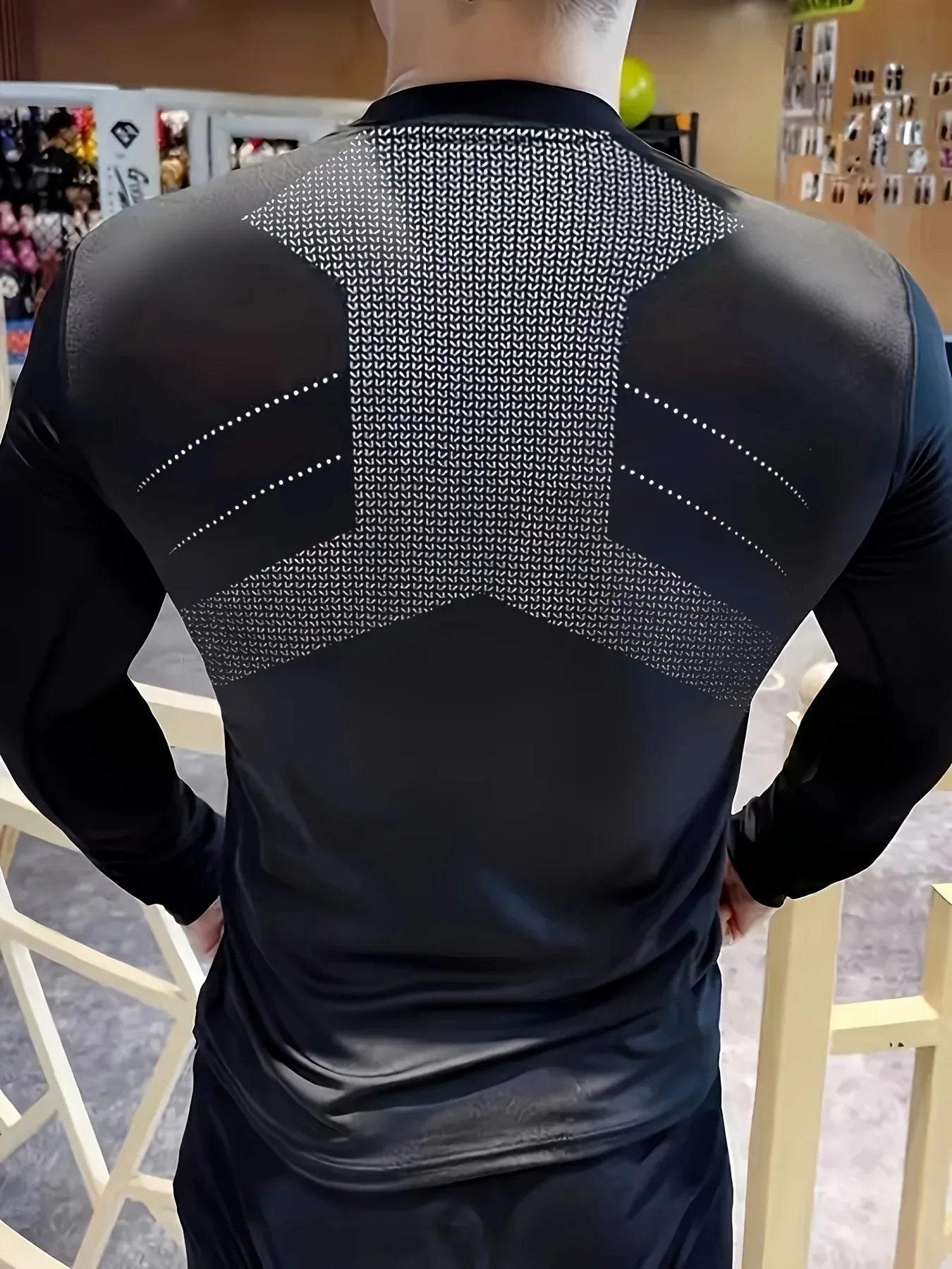 Men's Athletic Quick-Dry Long Sleeve Tee - High-Stretch, Durable & Versatile Sportswear for Training and Casual Wear