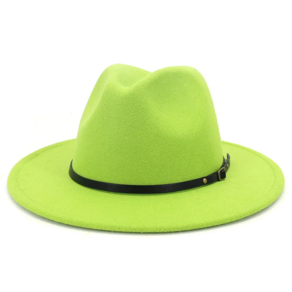 Classic British Fedora Hat Men Women Imitation Woolen Winter Felt Hats Fashion Jazz Hat Chapeau Wholesale
