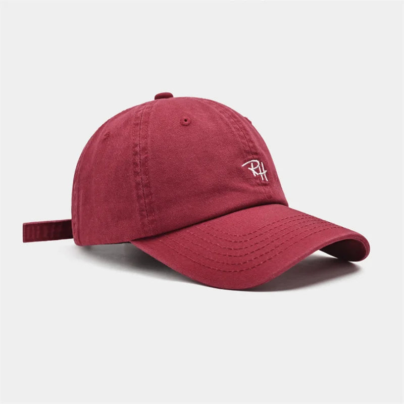 Unisex RH Letter Embroidery Baseball Cap Men Women Summer Casual Hat Outdoor Shade Adjustable Hip Hop Streetwear Trucker Hats