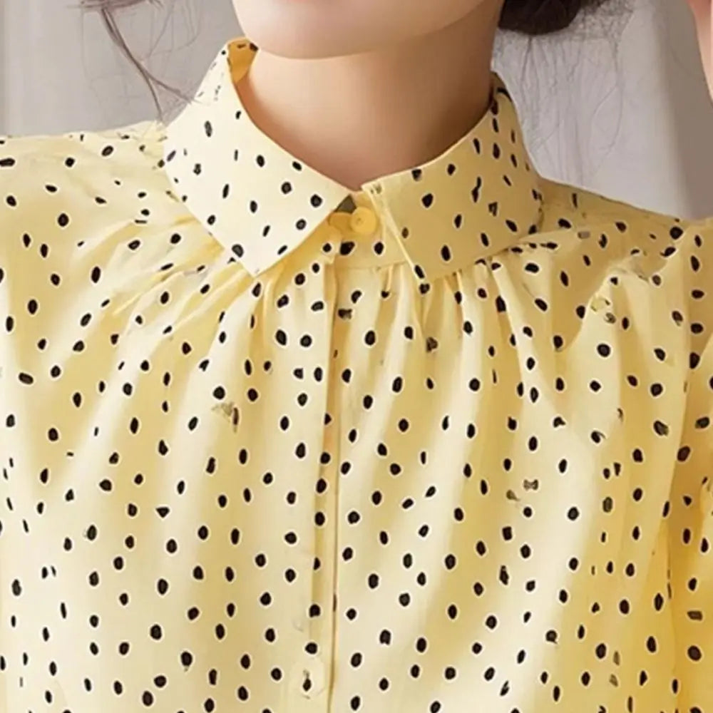 Spring French Polka Dot Shirt Women's Fashion Versatile