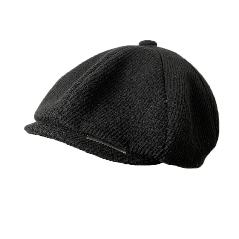 Vintage Men's Newsboy Cap With Blades Peaky Hats Women Men Berets Classic Woolen Octagonal Caps Casual Gatsby Flat Hat NZ297