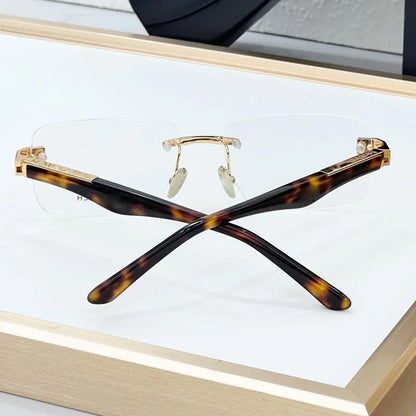 Luxury Business Style Sunglasses for Men Women Germany Brand High Quality Alloy Acetate Square Designer for Prescription Eyeware
