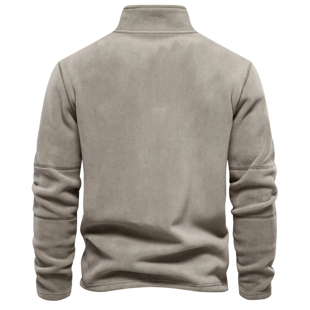 Brand Quality Thicken Warm Fleece Jacket for Men Zipper Neck Pullover Men's Sweatshirt Soft Shell Mens Jacket