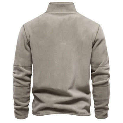 Brand Quality Thicken Warm Fleece Jacket for Men Zipper Neck Pullover Men's Sweatshirt Soft Shell Mens Jacket