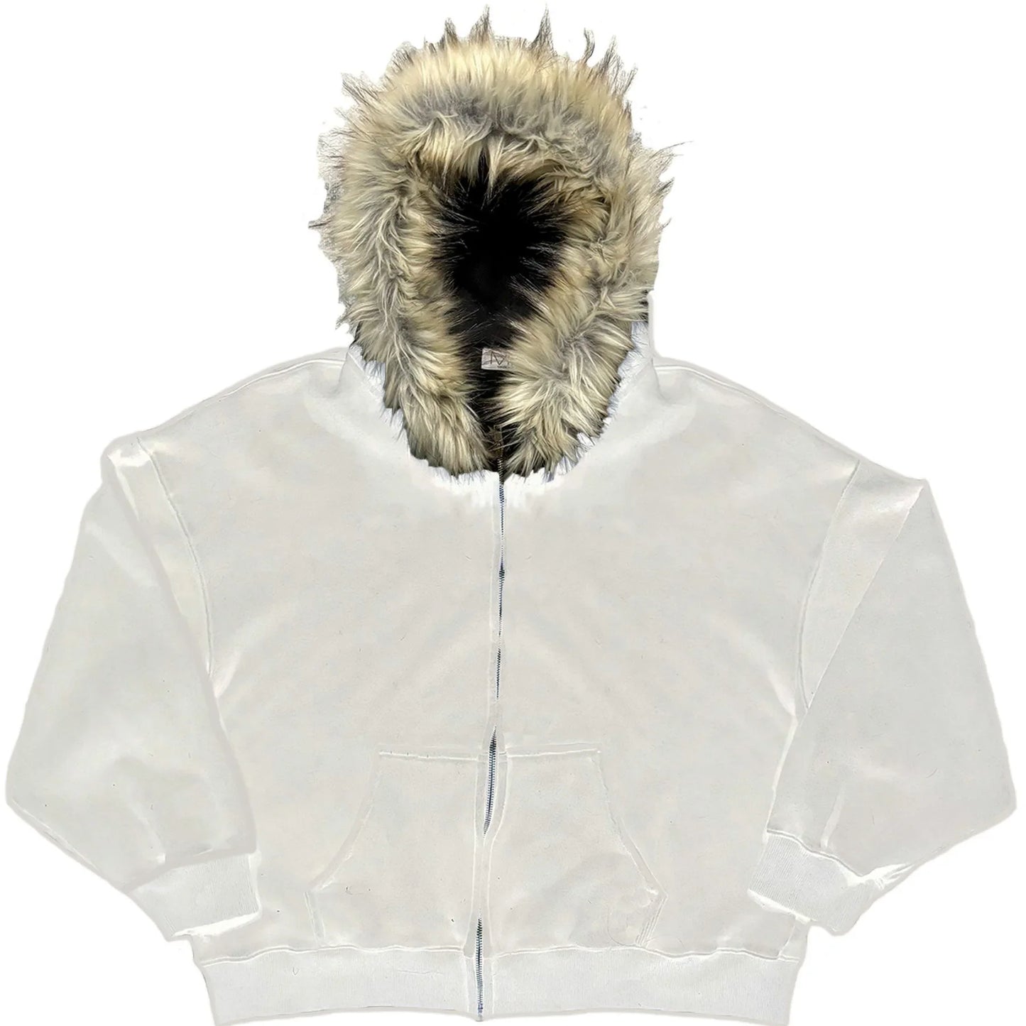 Fluffy Hat Hoodie Solid Color Casual Long Sleeve Hoodie Retro Coat Street Trend y2k