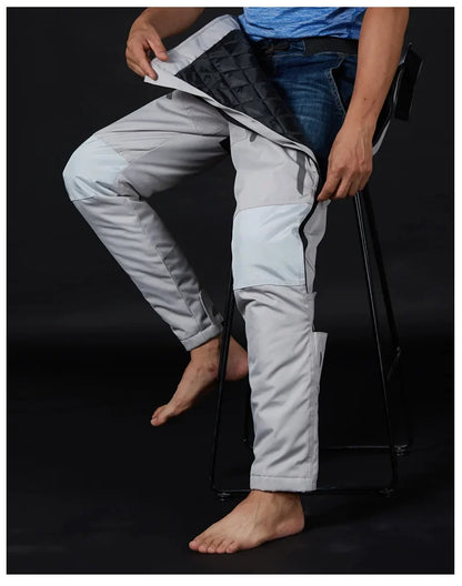 Wind-proof and warm-keeping equipment for motorcycle riding pants; fall-proof and quick-release pants in winter